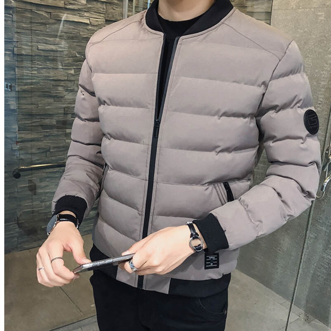 겨울 항공 점퍼 항공 잠바 남자 초경량 패딩 얇은 퀄팅 단체 숏 패딩 가벼운 돕바 이미지 3