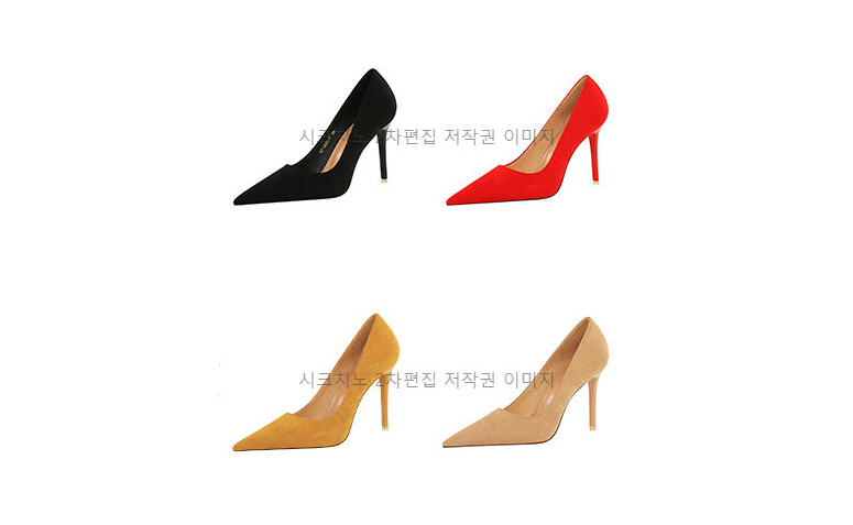 220-265 마스케 10cm 스웨이드 여자 하이힐 펌프스 구두 4color 상세 이미지 1