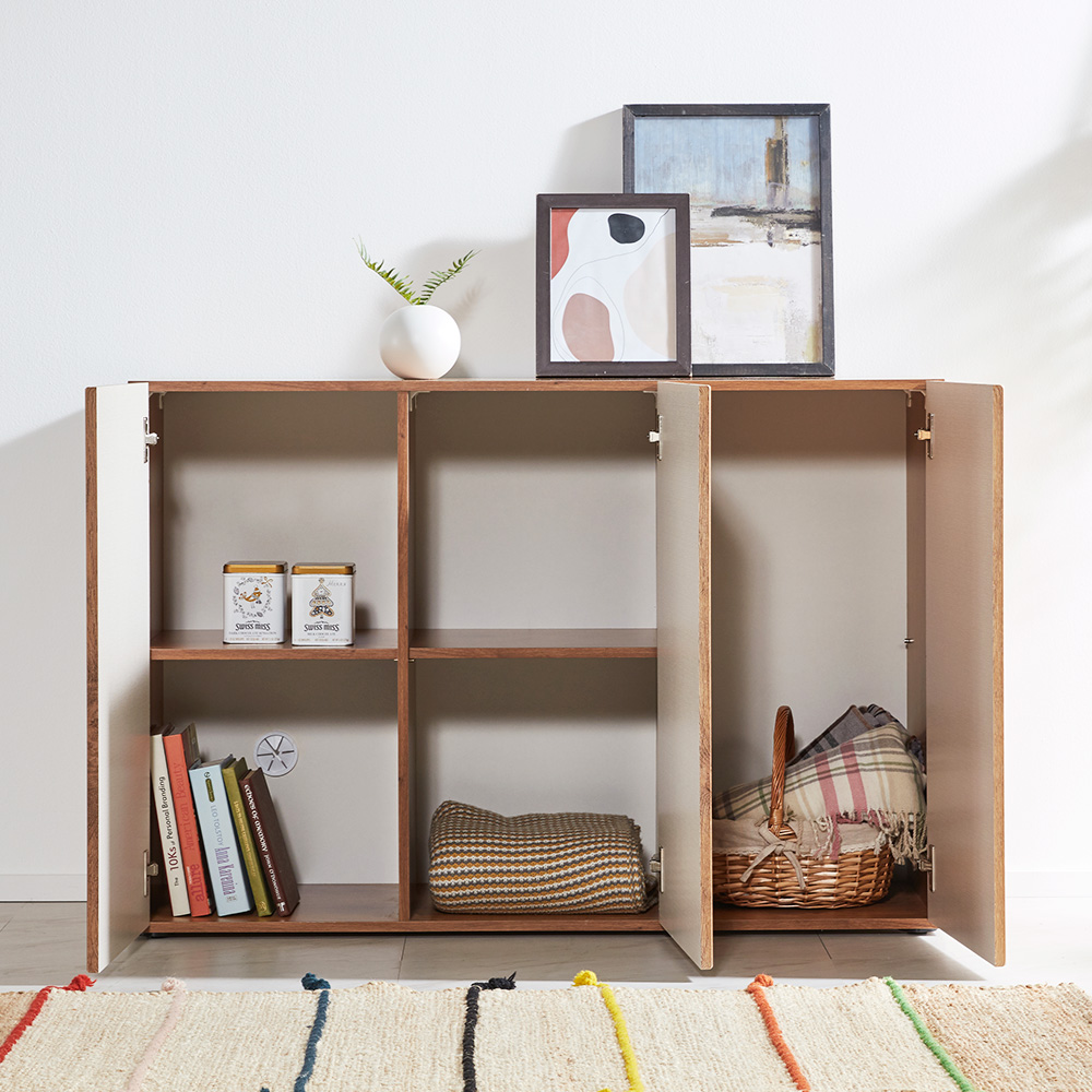 장인가구 네스트 템바보드 TV 콘솔 거실장 높은 멀티 수납장 800