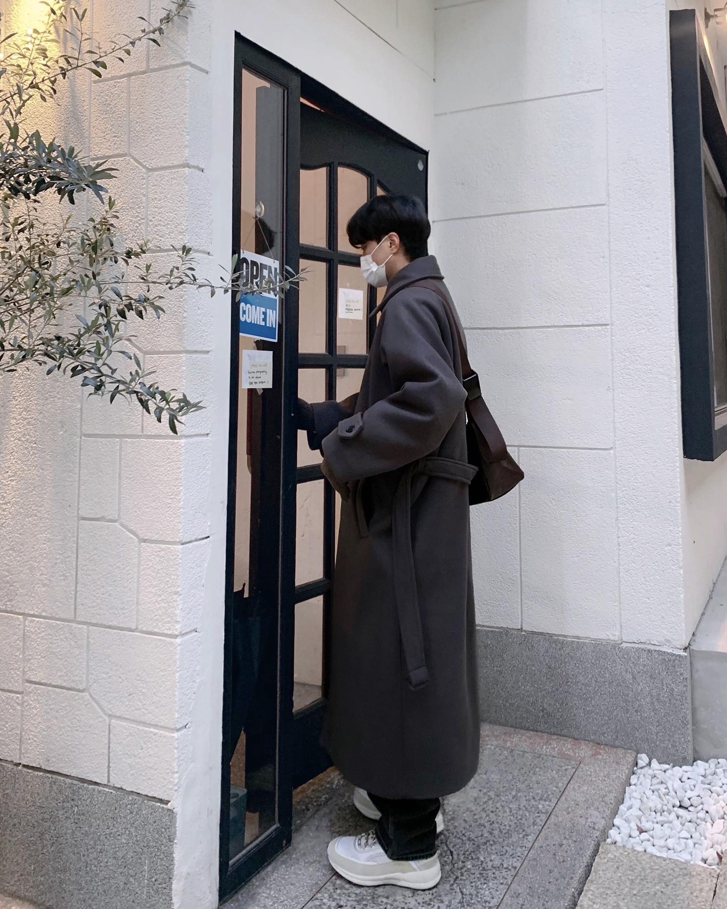 [당일출고] 130cm 맥시 울 로브 맥 오버핏 발마칸 겨울 롱 싱글 루즈핏 코트 블랙 차콜 분위기 만들어주는 인생템 상세 이미지 2