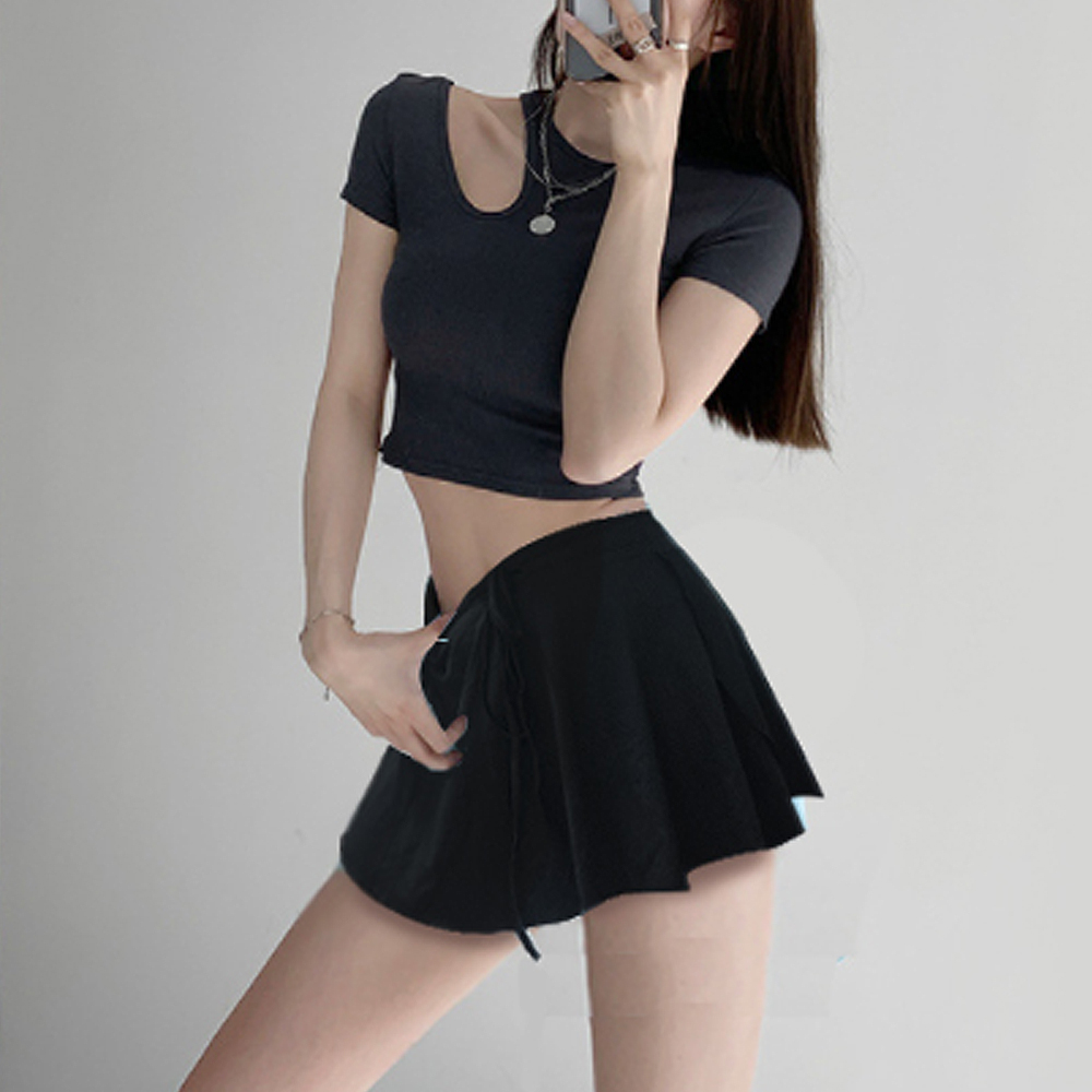 폴댄스옷 폴웨어세트 폴쇼츠 줌바 댄스 라인 방송 치마 바지 - 상세 이미지 4