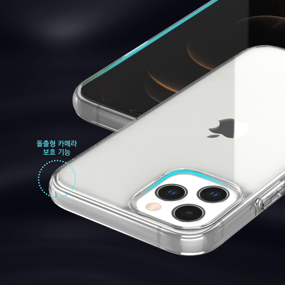 모란카노 퓨어쉴드 에어쿠션 범퍼 클리어 케이스 투명, 아이폰15 - 상세 이미지 5