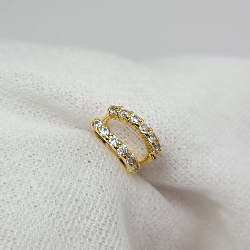 다이아몬드 1.5mm 원터치 데일리 다이아 링귀걸이 이미지 6