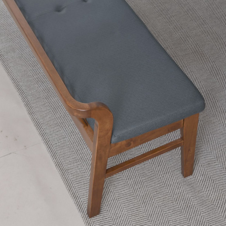 3인용 벤치형 의자 원목 긴 의자 등받이 벤치의자 고급 식탁 인조가죽 일자형 인테리어