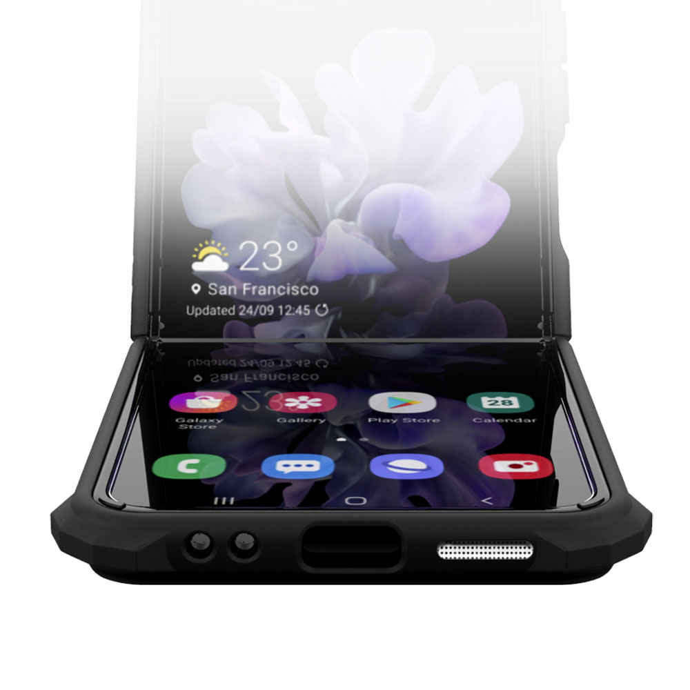 모란카노 갤럭시 Z플립3 임팩트 제로 범퍼 케이스 화이트 반투명 - 상세 이미지 3