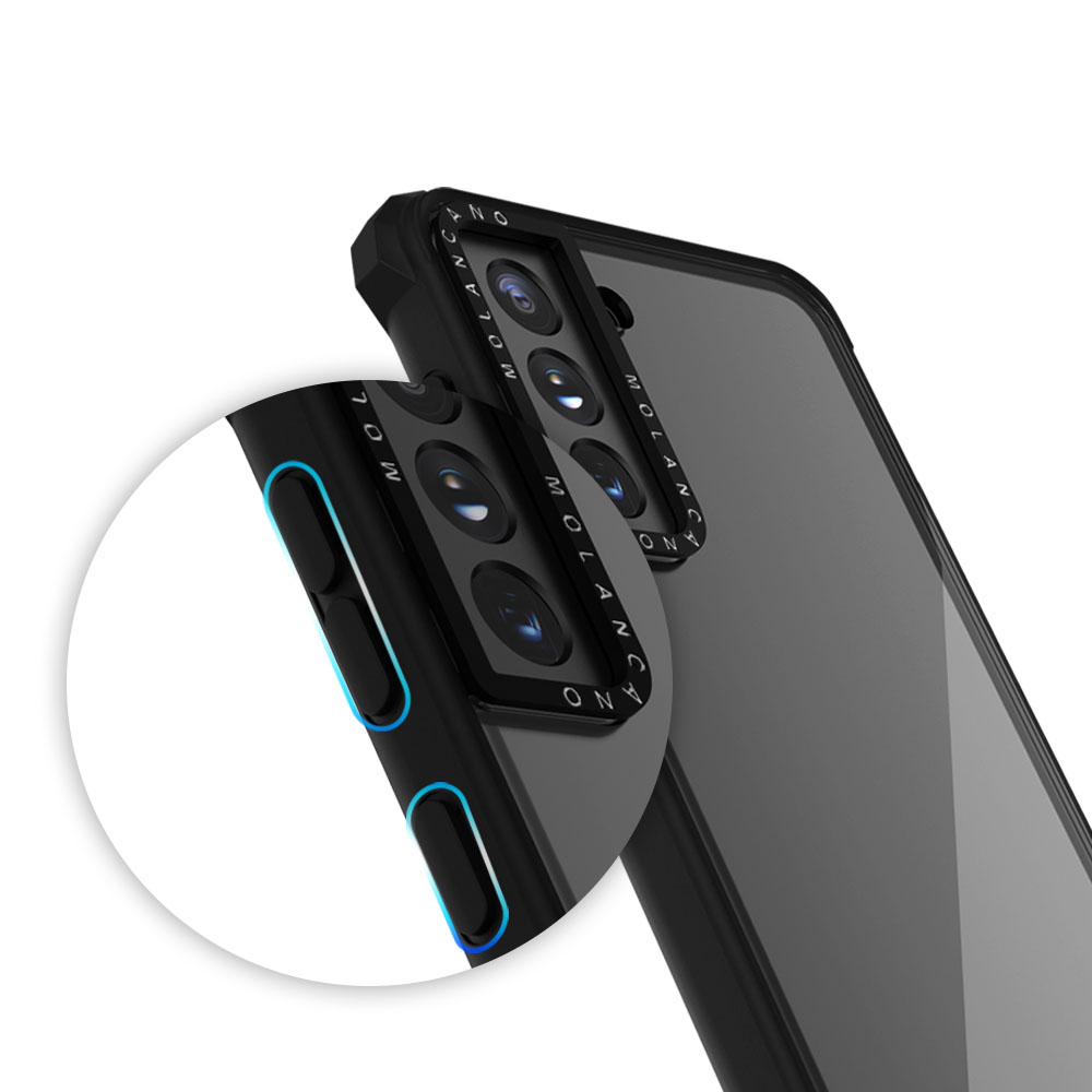 모란카노 갤럭시 A31 임팩트 제로 범퍼 휴대폰 케이스 화이트 반투명 - 상세 이미지 2