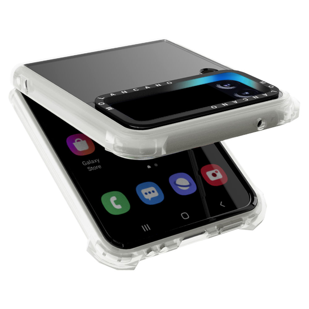 모란카노 갤럭시 Z 플립2 5G 임팩트 제로 범퍼 휴대폰 케이스 화이트 반투명 - 상세 이미지 4