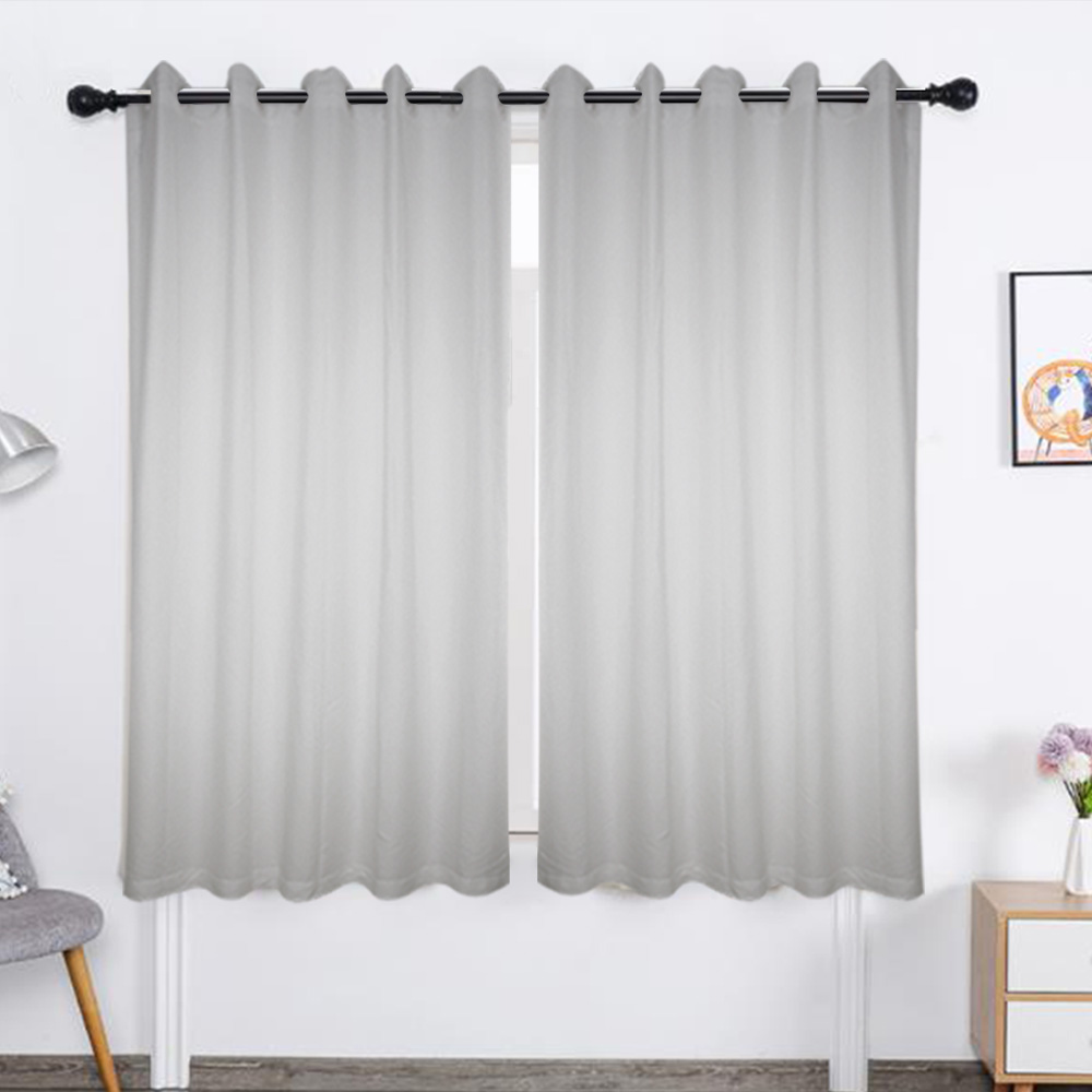 도톰한 비침없는 아일렛 창문용 쉬폰커튼 암막용