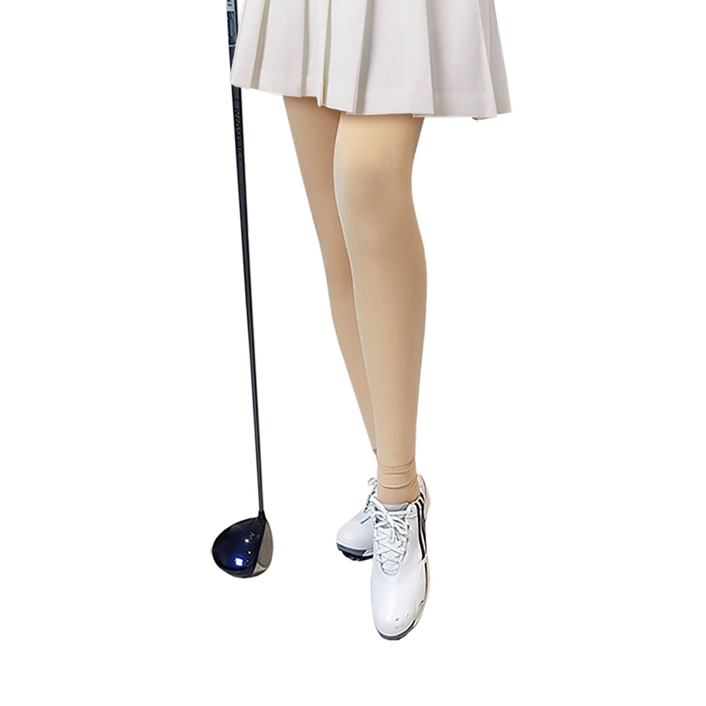 Golf1004 왕기모 골프 레깅스 겨울 스포츠 캠핑 타이즈 블랙 베이지 - 상세 이미지 4