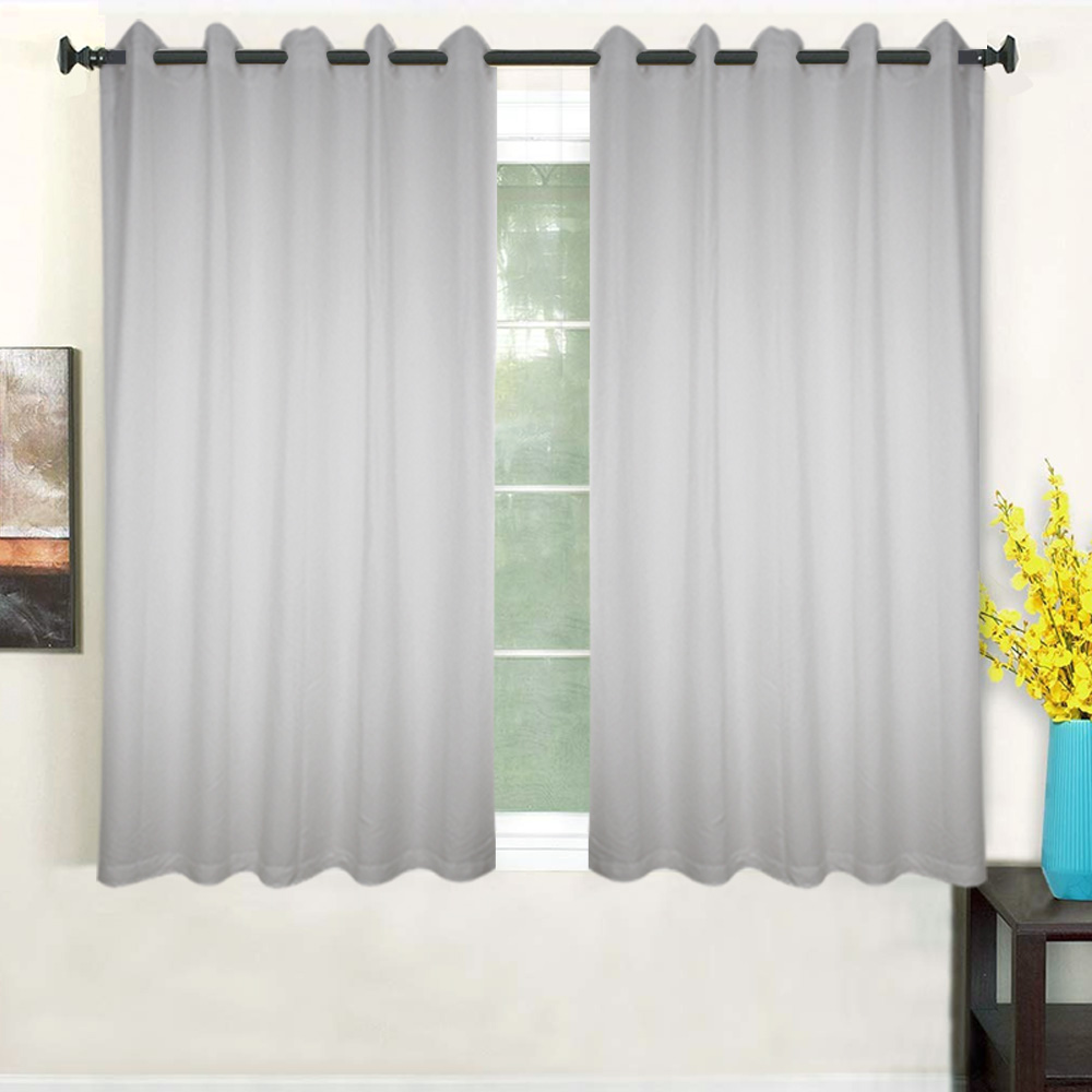도톰한 비침없는 아일렛 창문용 쉬폰커튼 암막용