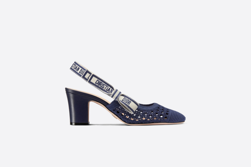 디올 모이 DIOR & MOI 슬링백 자수 메시 펌프스 블루 KCP890RCE_S93B - 리본즈 코리아(REEBONZ KOREA)
