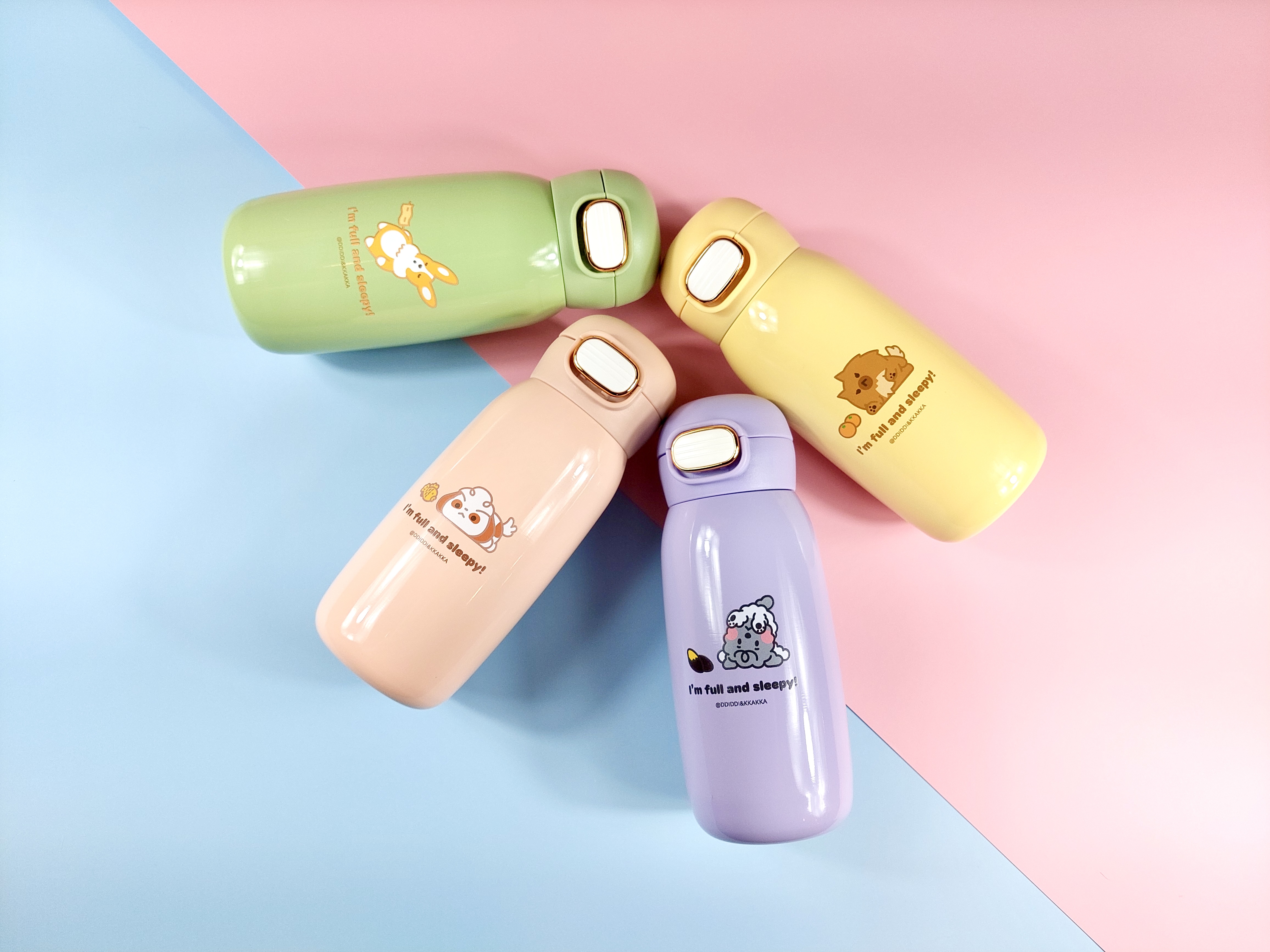 뛰뛰앤까까 원터치 텀블러 400ml 보온 보냉 스텐 어린이 캐릭터 차량용 등산용 - 상품 이미지