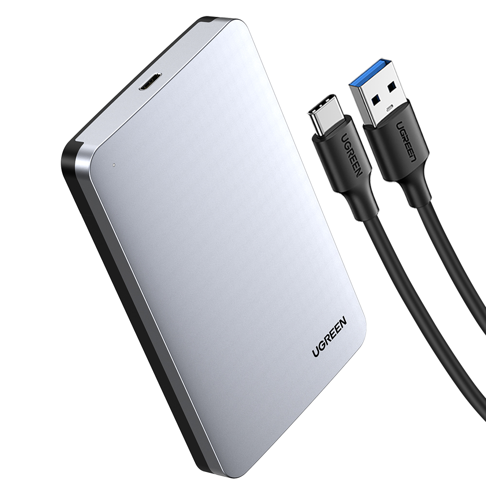 유그린 2.5인치 메탈쉘 외장하드 케이스, C to USB3.0 케이블 옵션, CM300