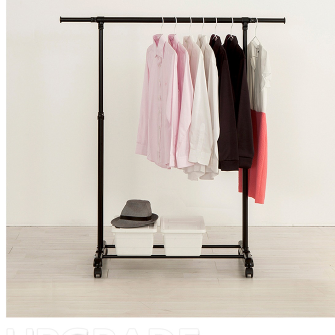 소형 행거 폭 좁은 작은 공간 낮은 행거 트롤리 행거