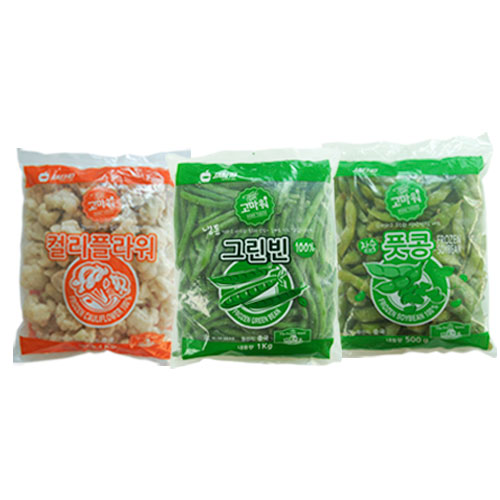 냉동 채소 풋콩 그린빈 컬리플라워 1kg - 상품 이미지