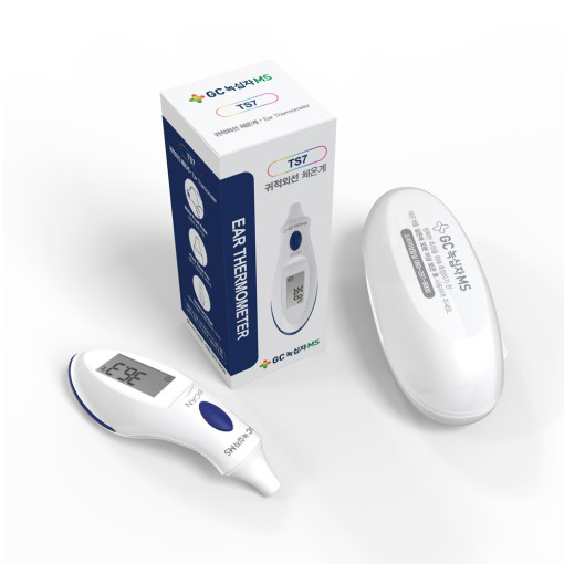 녹십자 귀 고막 접촉식 전자 적외선 체온계 약국 아기 신생아 열 발열 체크기 기계 TS7