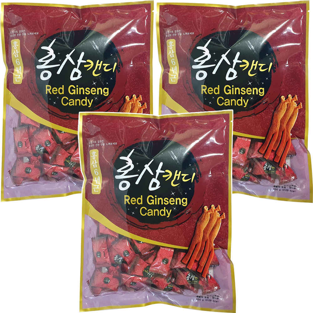 천년애푸드 홍삼캔디 800g X 3봉지/홍삼젤리/홍삼사탕 - 상품 이미지