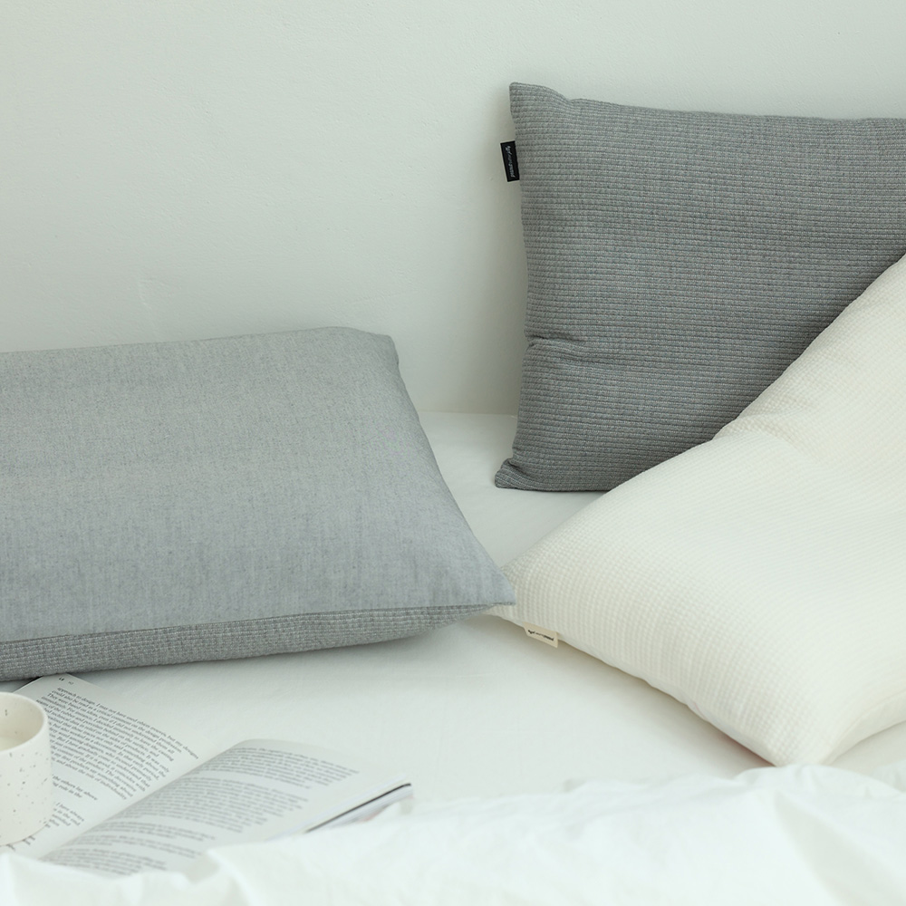 피넛버터젤리 모달 삼중지 누빔 베개커버 S 40x60 국산 부드러운 사계절 지퍼 베갯잇