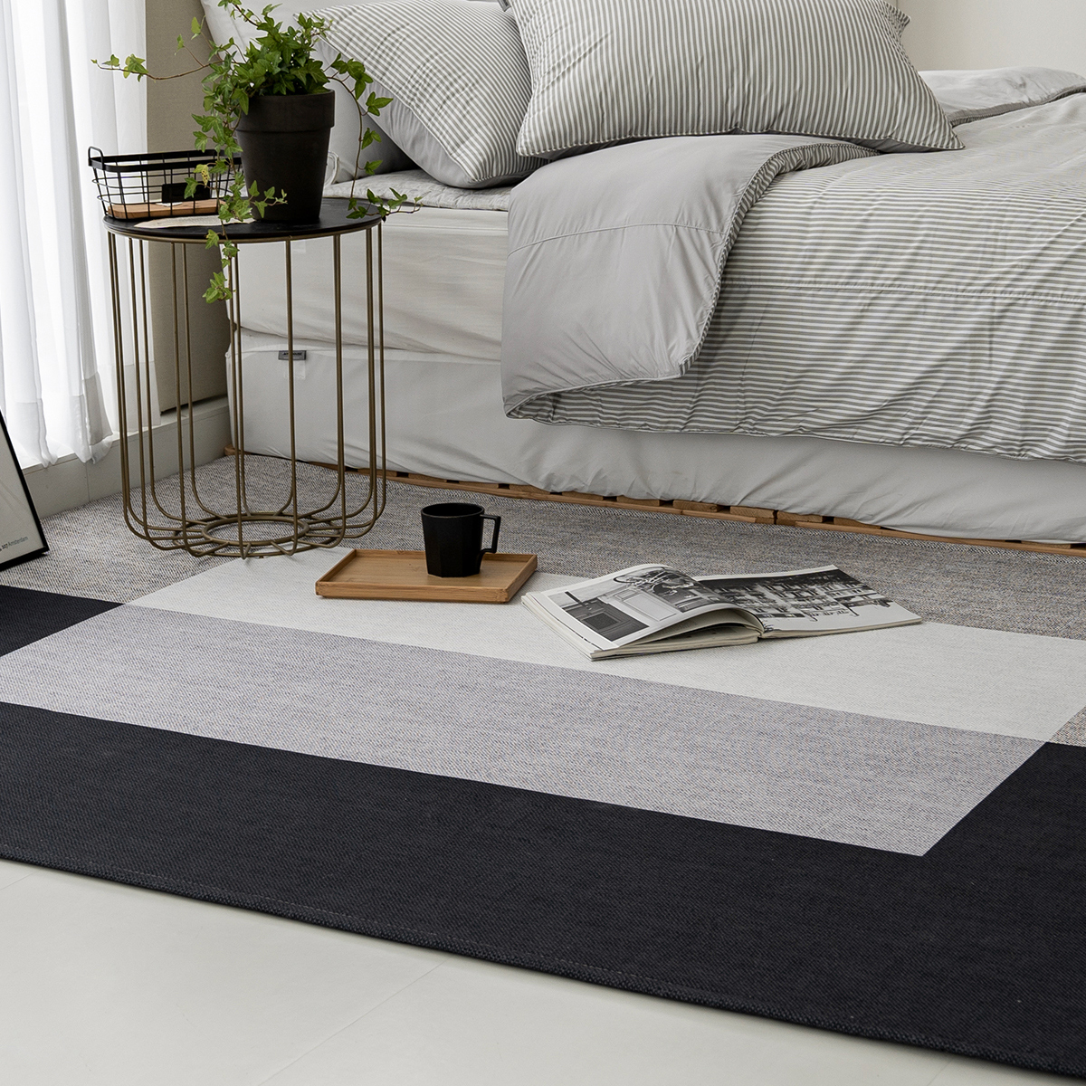 먼지없는 워셔블 사계절 거실 방수 러그 특대형 230x145