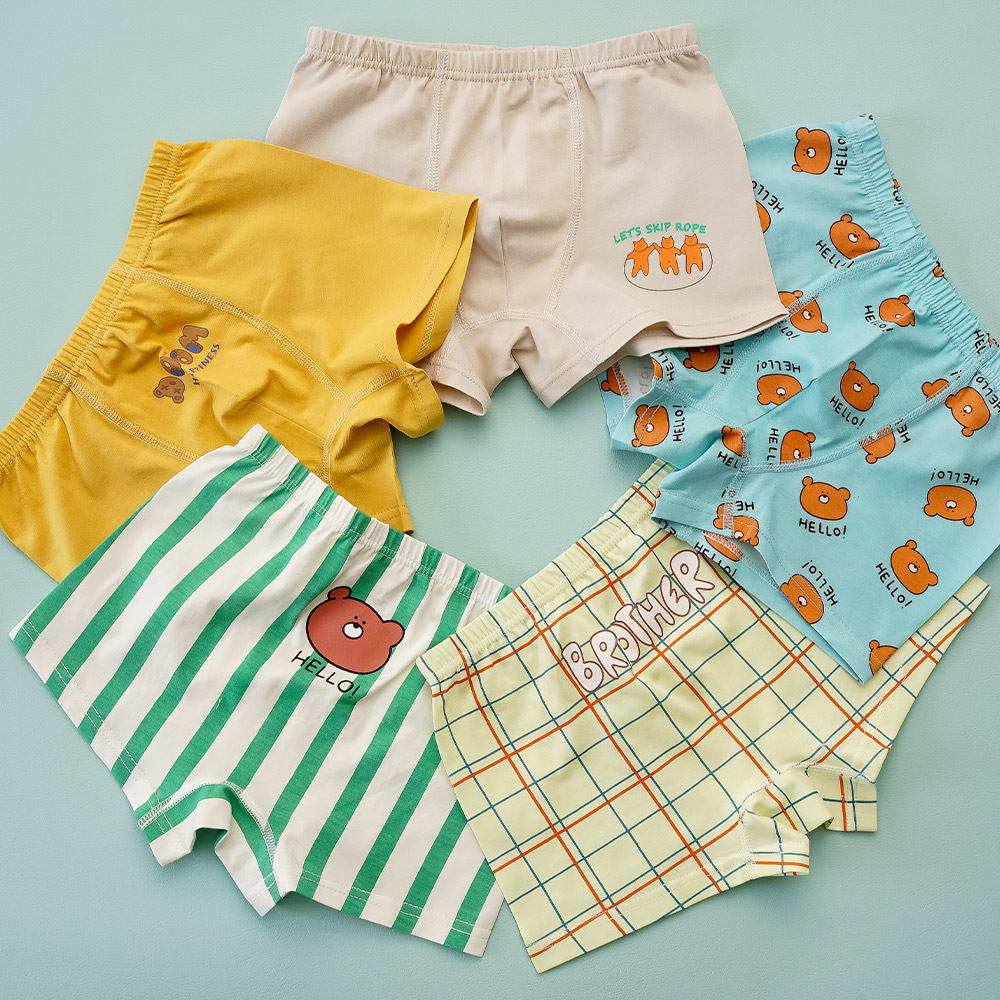 [빌도르] 브라더베어 5매 남아 드로즈 사각 아동 키즈 팬티 세트