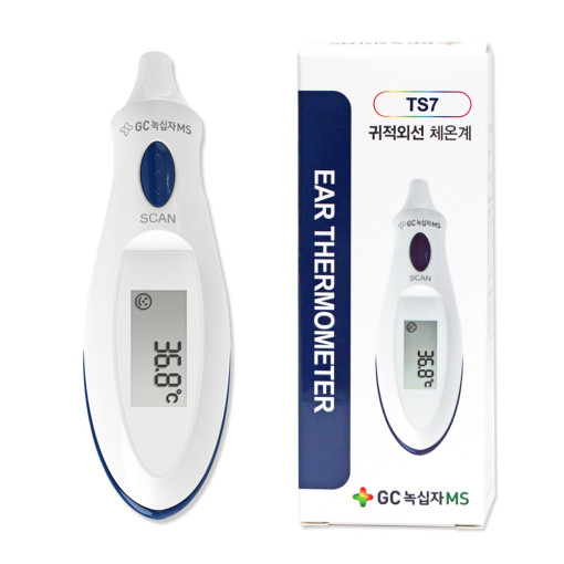 녹십자 귀 고막 접촉식 전자 적외선 체온계 약국 아기 신생아 열 발열 체크기 기계 TS7