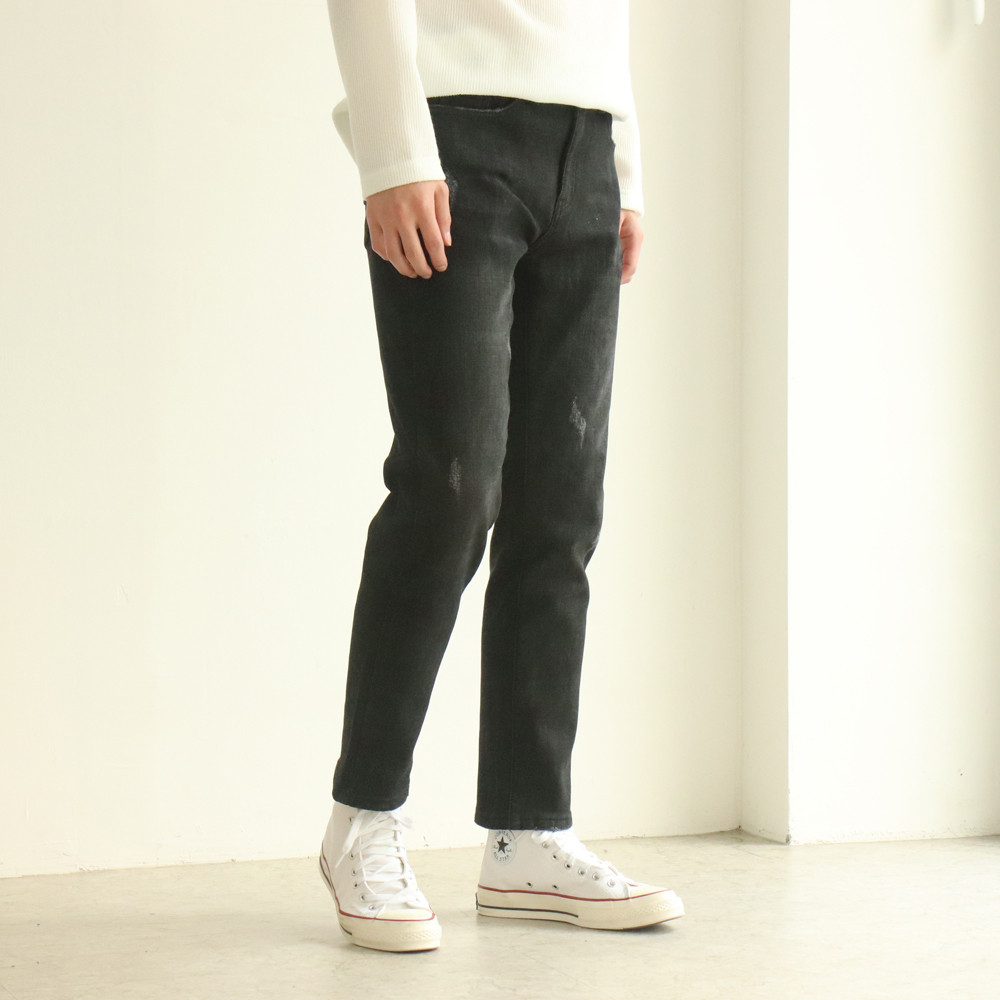 남자청바지 남자 허벅돼 겨울 기모 청바지 이미지 4