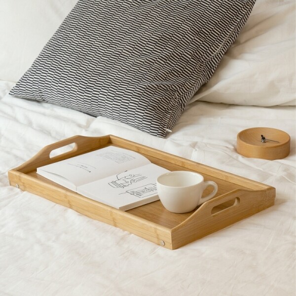 접이식 원목 테이블 책상 침대 트레이 자취방 수납 카페 찻집 다과 인테리어 소품 쟁반