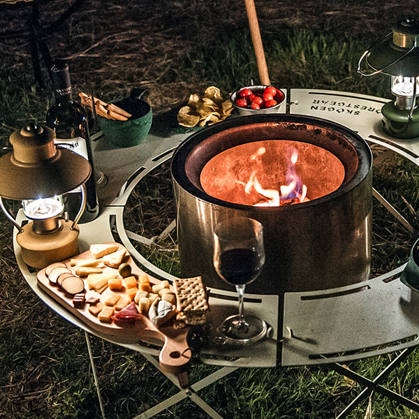 스코겐 화로테이블 접이식 캠핑 난로테이블 원형 불멍 화로대 K300