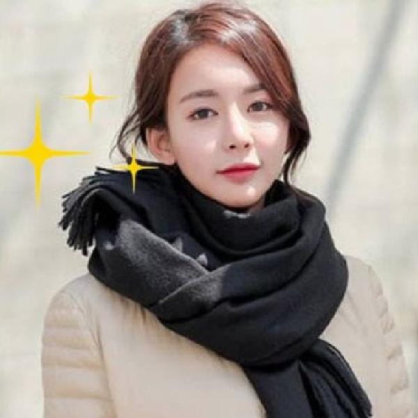 양면 머플러 르 캐시미어 머플러 여자 목도리 선물 빨간 블랙