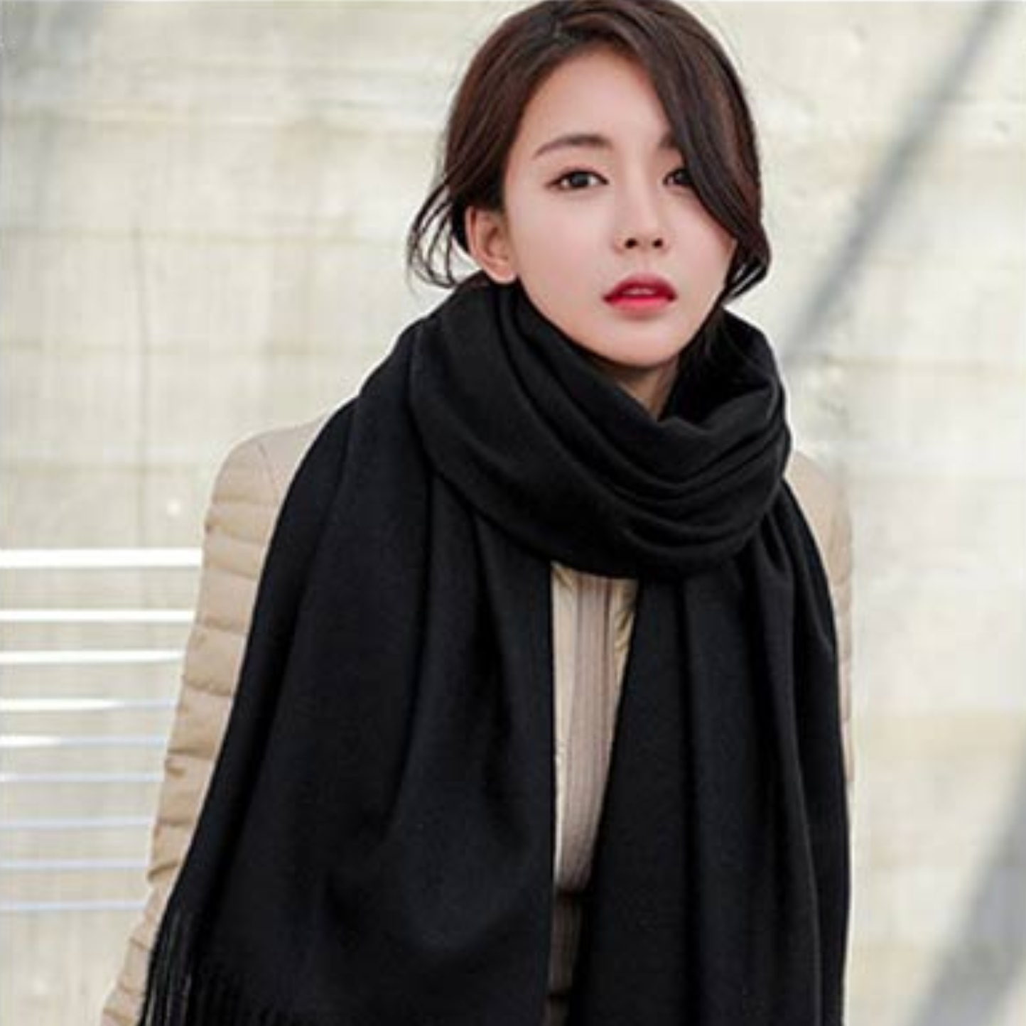 커플 남자 여자 목도리 선물 양면 머플러 르 캐시미어 머플러