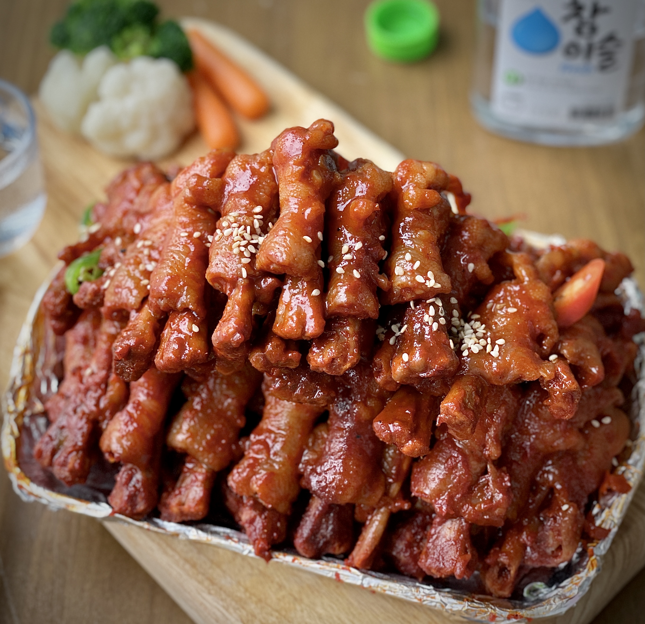 직화구이닭발 불맛닭발 튤립닭발 직화튜립대용량400g - 상품 이미지