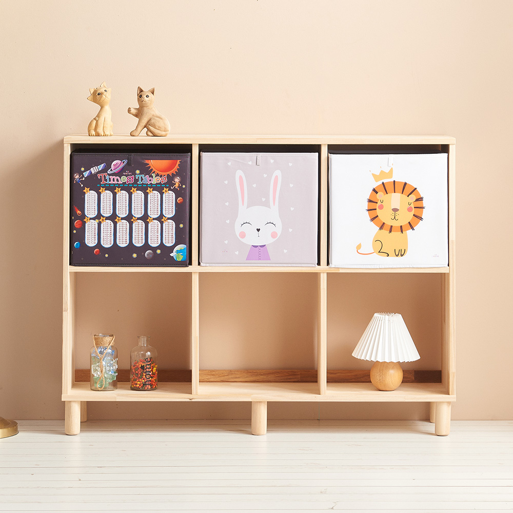 스코나 헤인스 1147 2단 6칸 원목다리 책장 - 메인 이미지