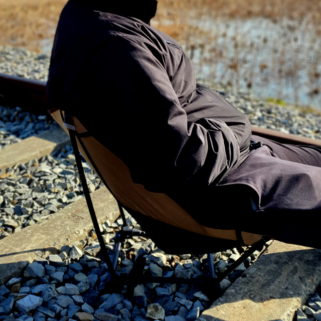 KOOLMAN 쿨맨 캠핑 의자 그라운드 경량 스퀘어 이너 체어 숏, 라이트브라운, 1개