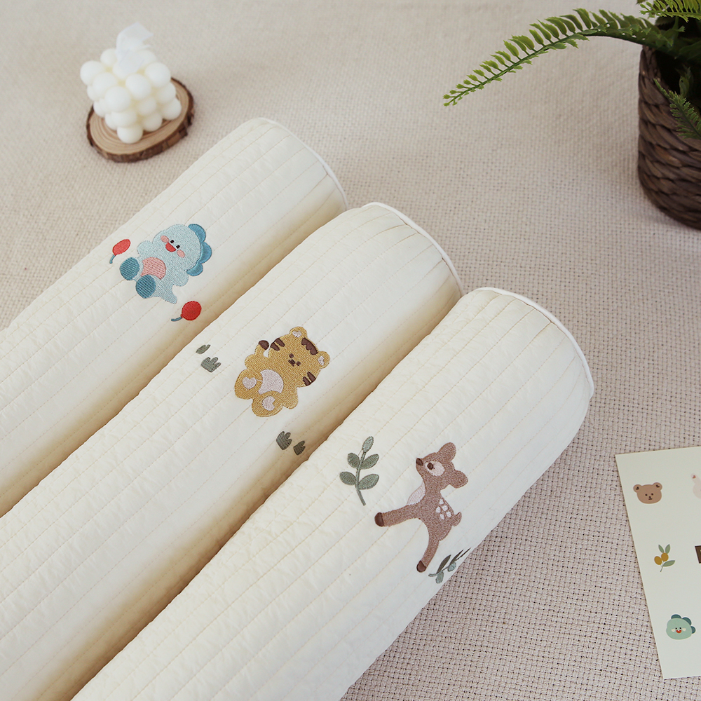 마롤로뜨 아기 바디필로우 100수 누빔 죽부인 롱쿠션 커버+속통set 멜란체크 - 상세 이미지 5
