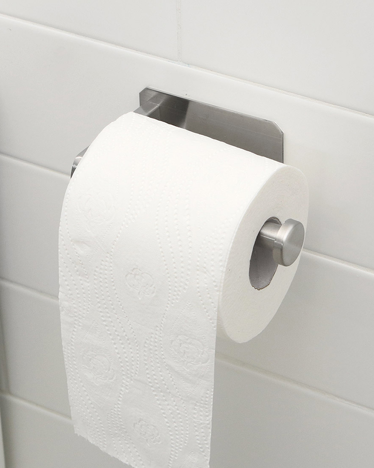 304스텐 3M 강력접착 무타공 심플 필러 휴지걸이 스텐(CRM0050)