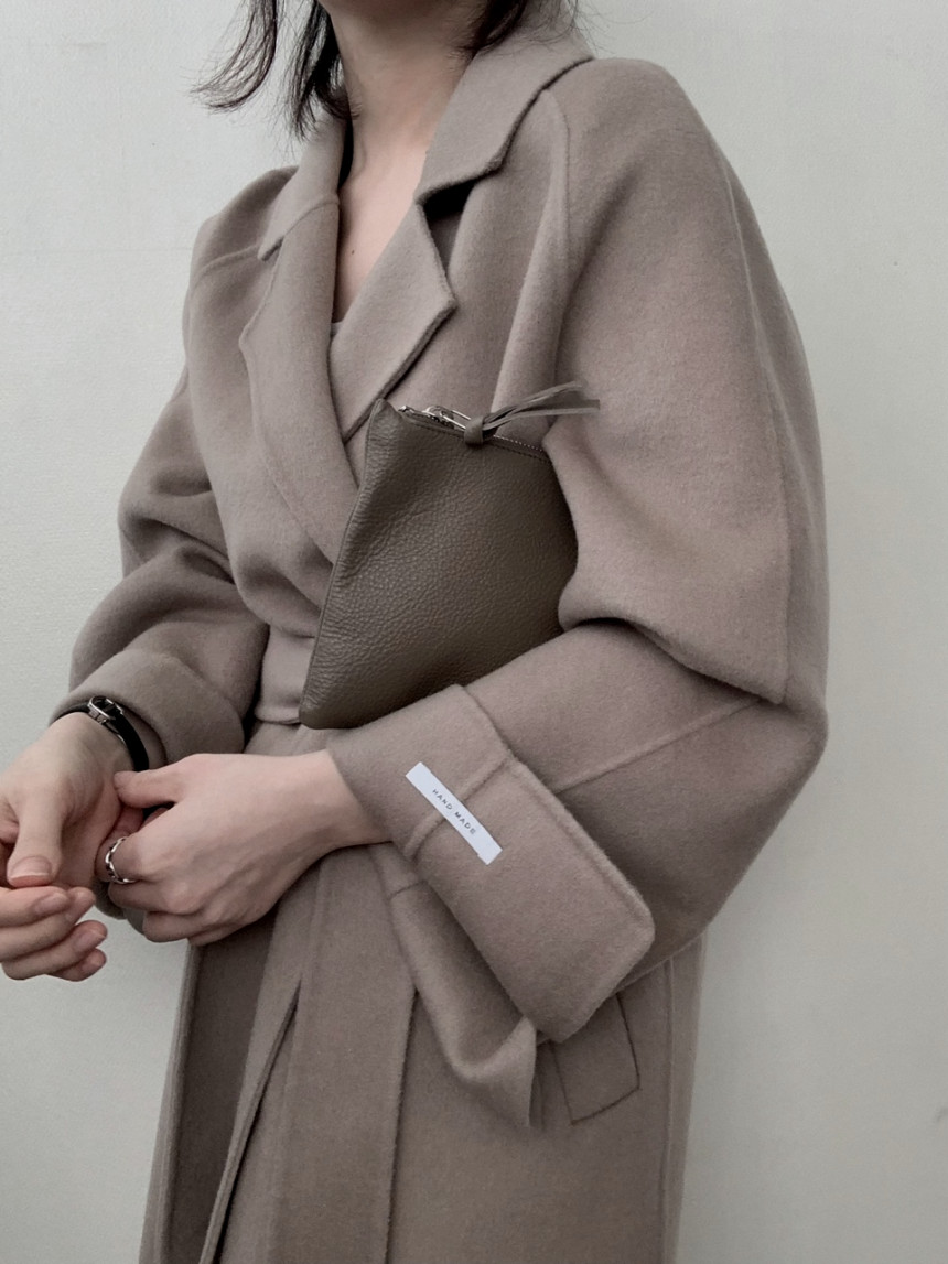 [아이메르/XS,S,F]울100 엘라 핸드메이드코트/ 키작녀 카멜코트 오버핏 빅사이즈 벨트 맥시 롱코트 상세 이미지 35