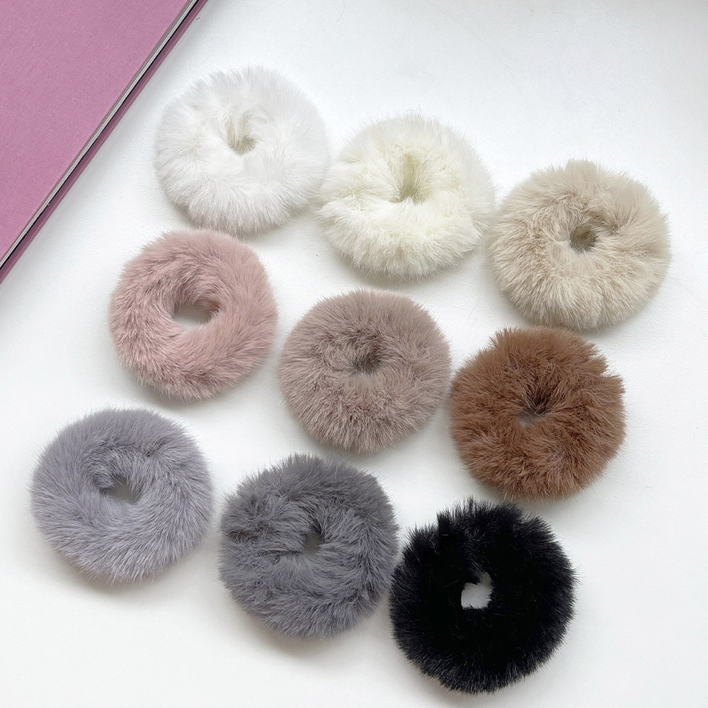 19color 도넛 에코퍼 밍크 곱창머리끈 페이크 헤어슈슈 헤어끈 이미지 8