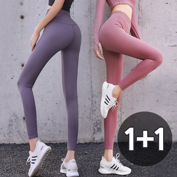 장바9니 1+1 여성 하이웨스트 레깅스 요가복 필라테스 - 상품 이미지
