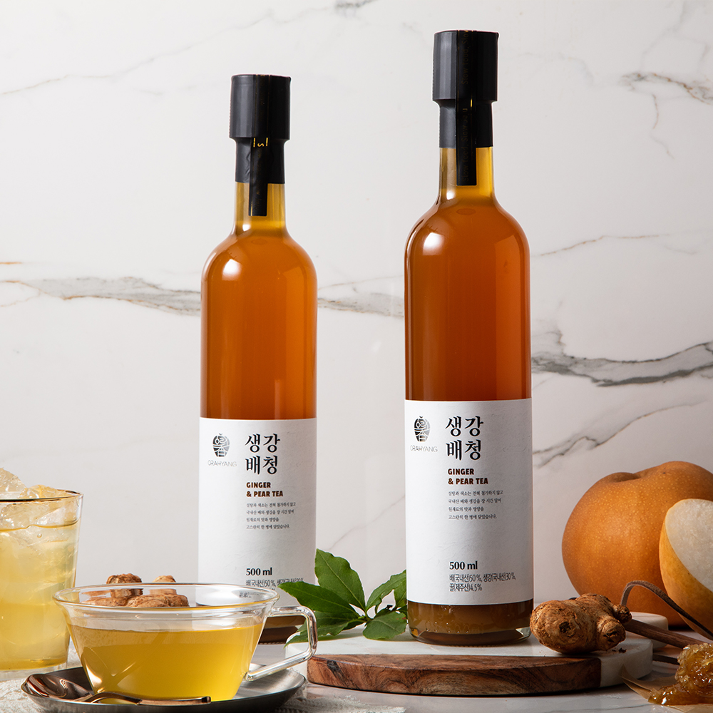 무설탕 제주벌꿀 수제청 생강 배청 500ml