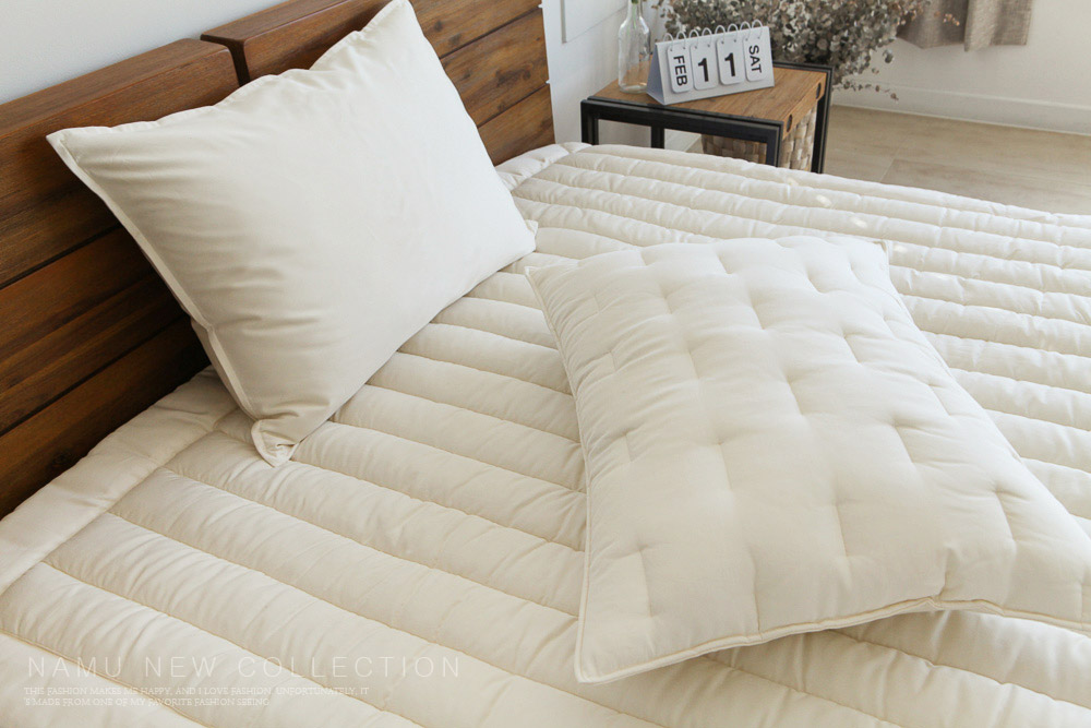 유기농 오가닉 누빔 양면패드 [내츄럴 아이보리] 2 style