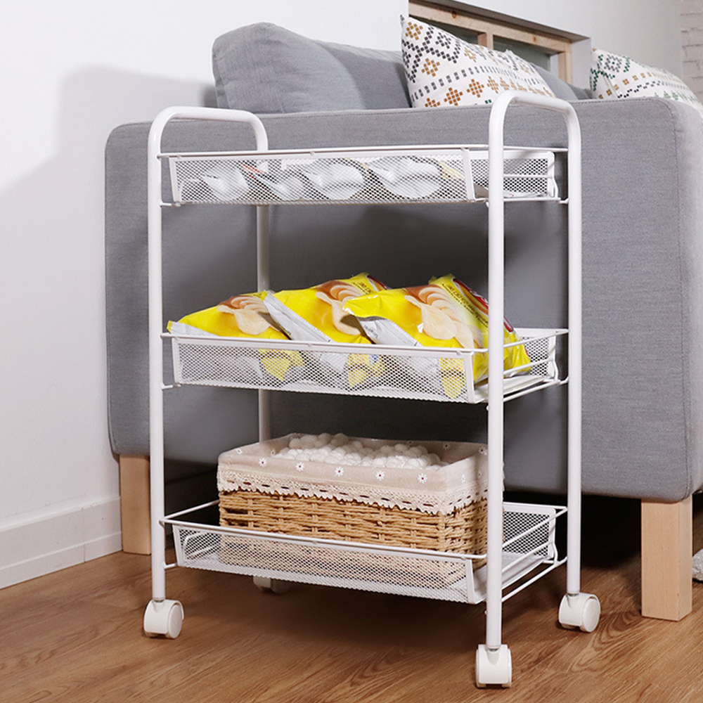 간식진열대 수납장 이동식트레이 바퀴달린선반 이동 미니트롤리3단