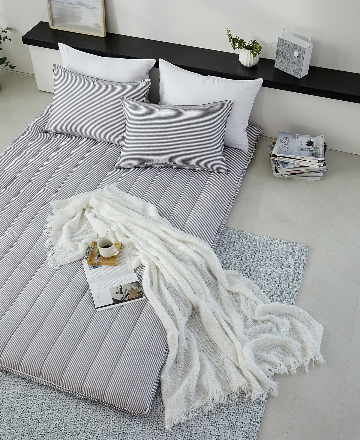 알러지케어 요커버 누빔 토퍼커버 온수매트 바닥이불 110x210