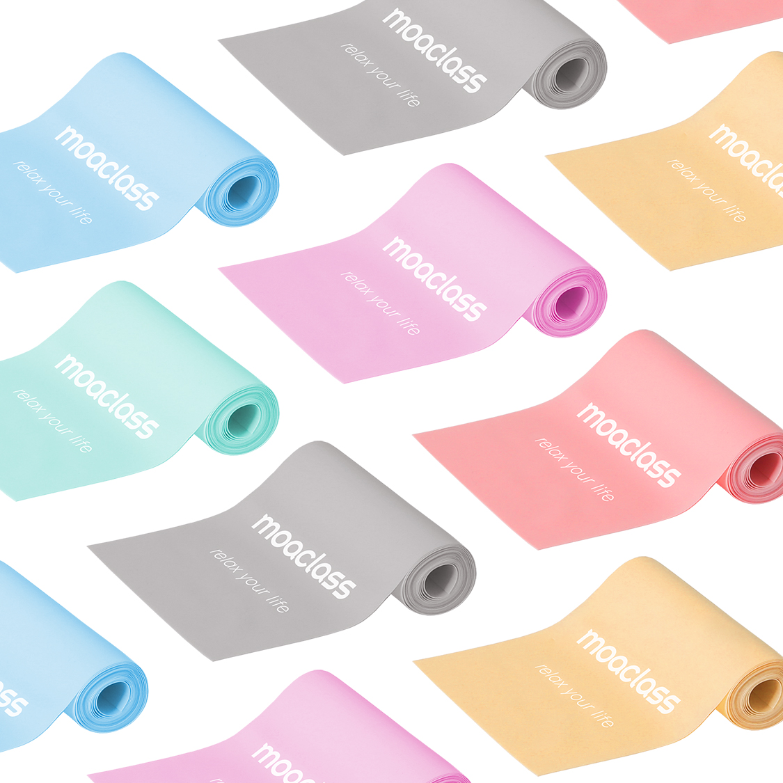 모아클래스 스트레칭밴드 고무 헬스 탄력 필라테스 요가 운동 스포츠 1단계 이미지 4