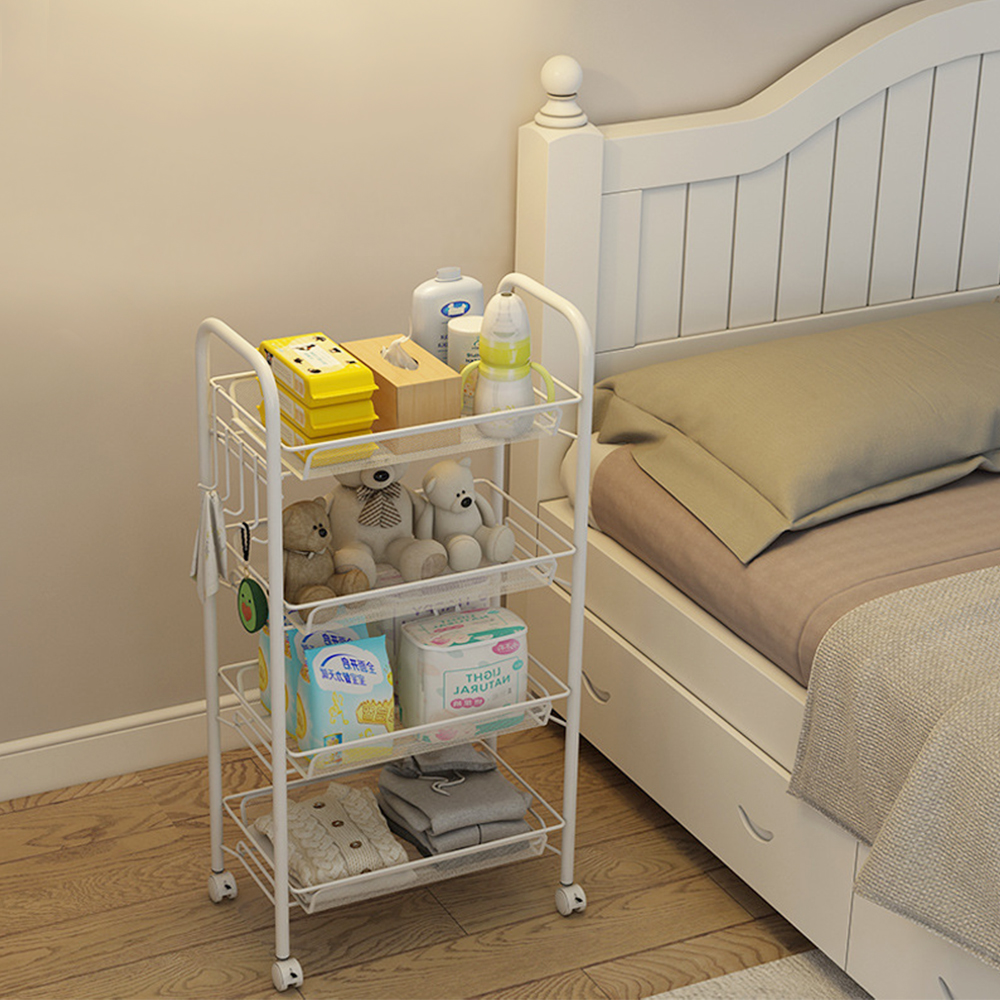 간식진열대 수납장 이동식트레이 바퀴달린선반 이동 미니트롤리3단