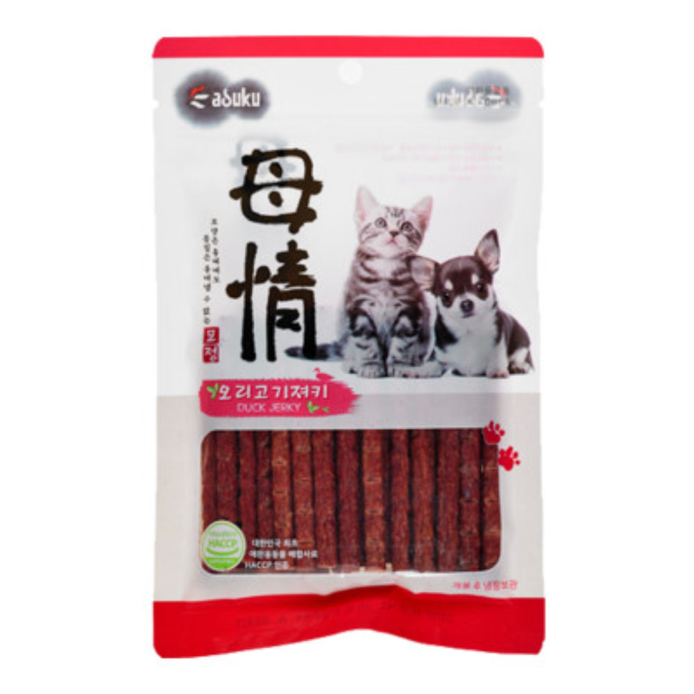아스쿠 모정 강아지 고양이 져키 간식 오리고기, 140g, 1개 - 상세 이미지 4
