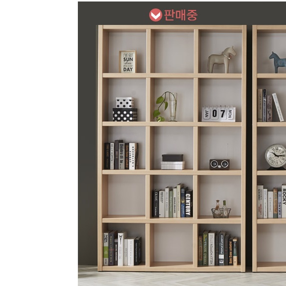 원목 키큰 책장 맞춤 책장 가벽 합판 가로 책장 1200 - 상세 이미지 2