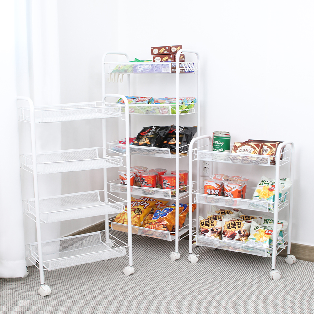 간식진열대 수납장 이동식트레이 바퀴달린선반 이동 미니트롤리3단