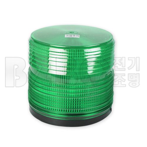 스트로브 LED 시그널 경광등 125파이 20W 220V 녹색 - 상품 이미지