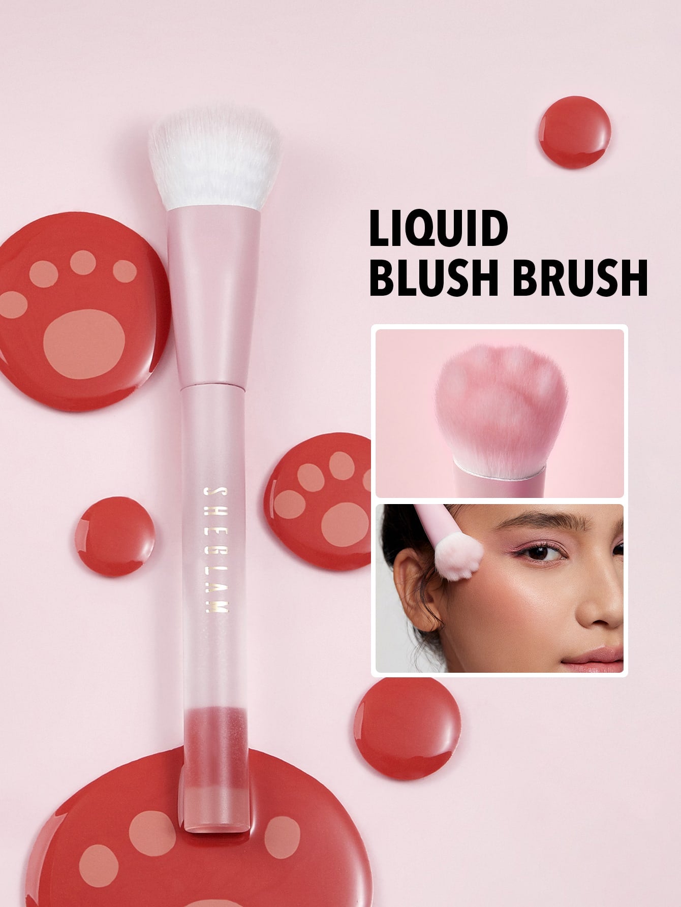 쉬글램 리퀴드 블러셔 전용 브러쉬 발바닥모양 브러시 SHEGLAM LIQUID BLUSH BRUSH - 상품 이미지
