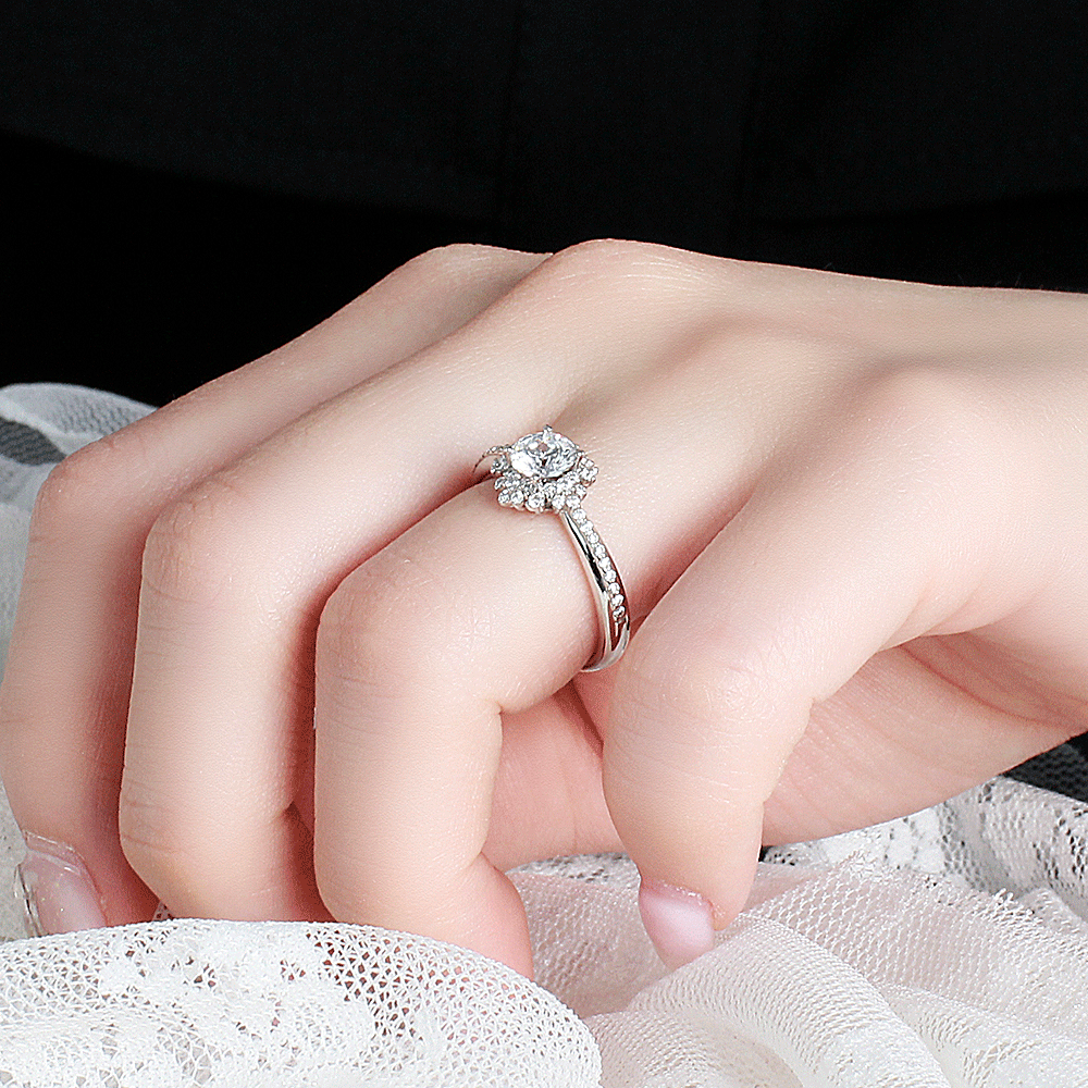 5부 다이아 반지 천연 우신 GIA 샤이니 웨딩 프로포즈 결혼 기념일 선물 18K 고급 - 상세 이미지 4